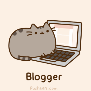 pusheen blogger.gif